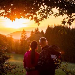 sonnenuntergang am rothaarsteig beim wandern im sauerland  kopie 