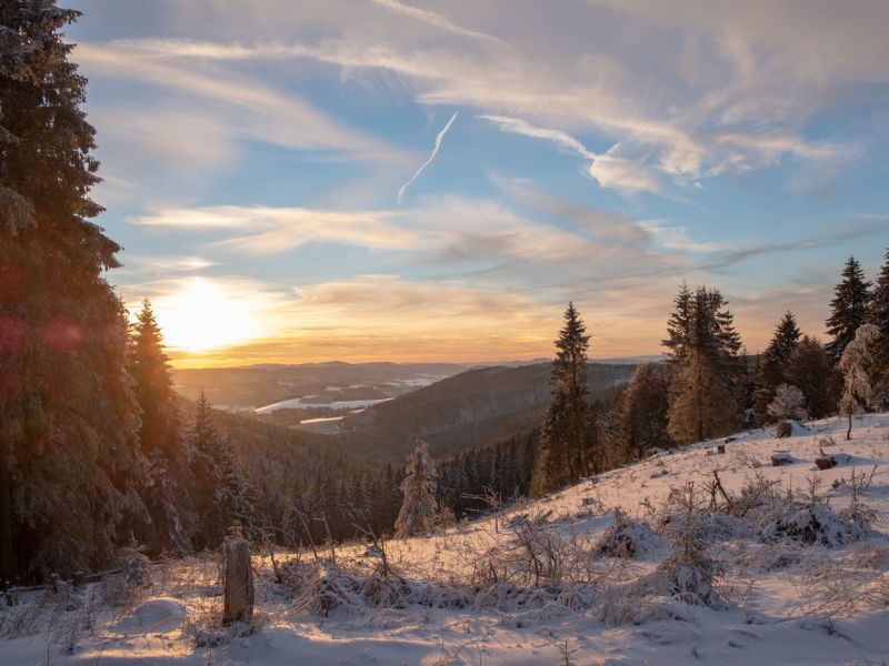 sonnenuntergang im winterurlaub bei winterberg sonnenuntergang im winterurlaub bei winterberg