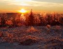 winterzauber im abendlichtbeim winterurlaub in winterberg